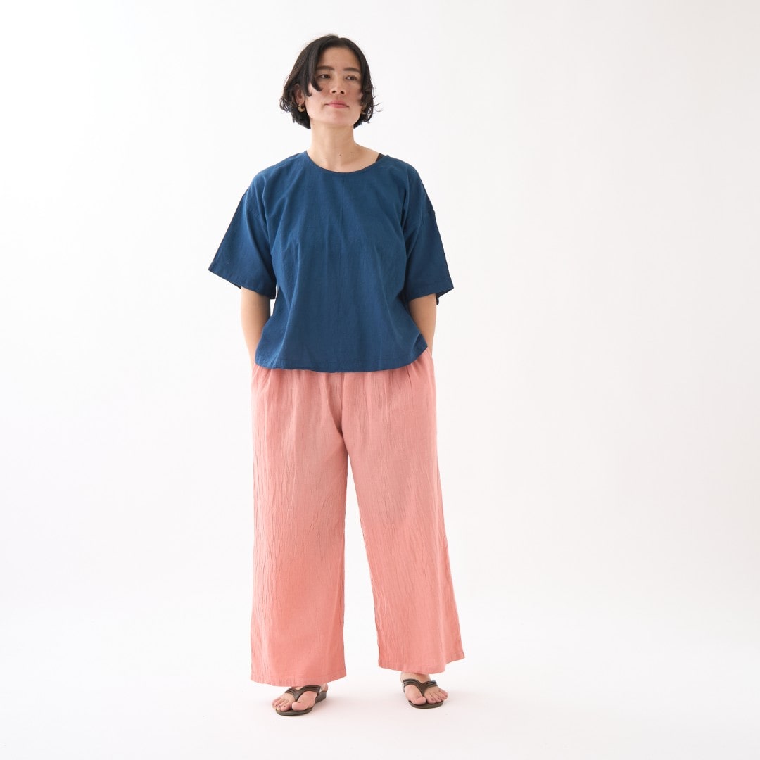 ヂェン先生の日常着　薄地リラックス(ストレート)パンツM　深緑 ヂェン先生の日常着 リラックスパンツ薄手 - ANANDASIA
