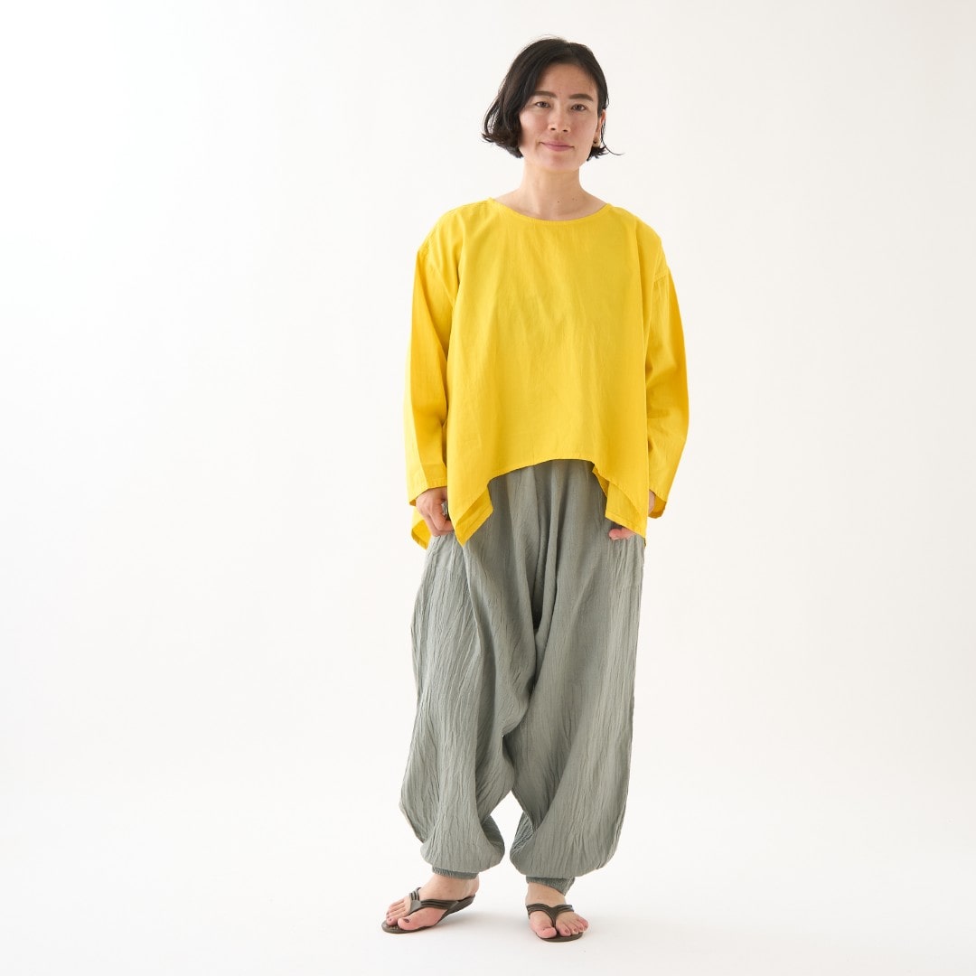 GAIAネットヂェン先生の日常着 太極拳パンツ 【薄地】 紺 M(M 紺