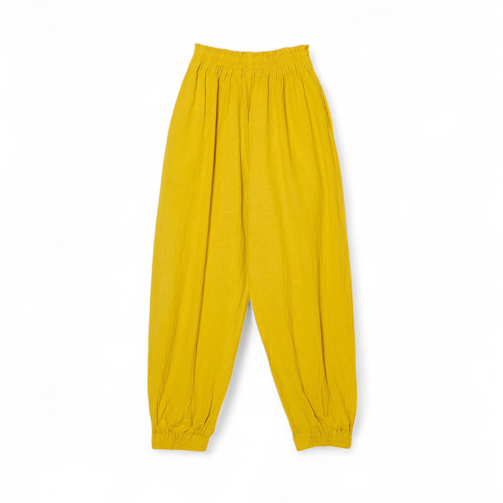 美品　ヂェン先生の日常着 バルーンパンツ　S イエロー fit=scale-down,w=1200