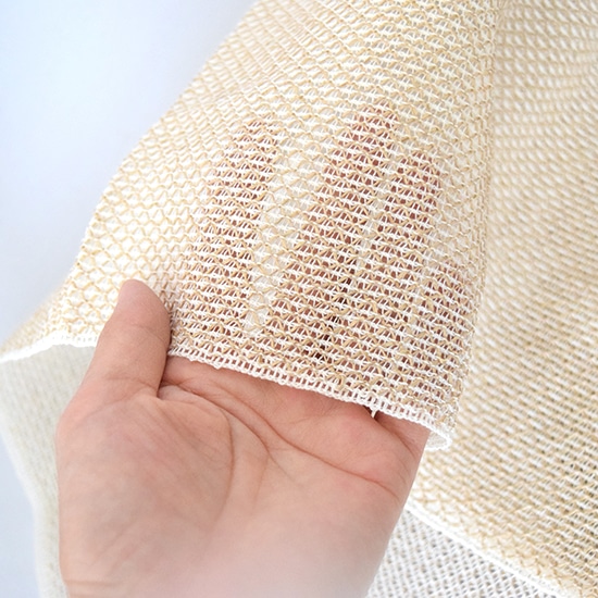 GAIAネットSASAWASHI ボディタオルメッシュ ベージュ /WTW-07: 浴用品