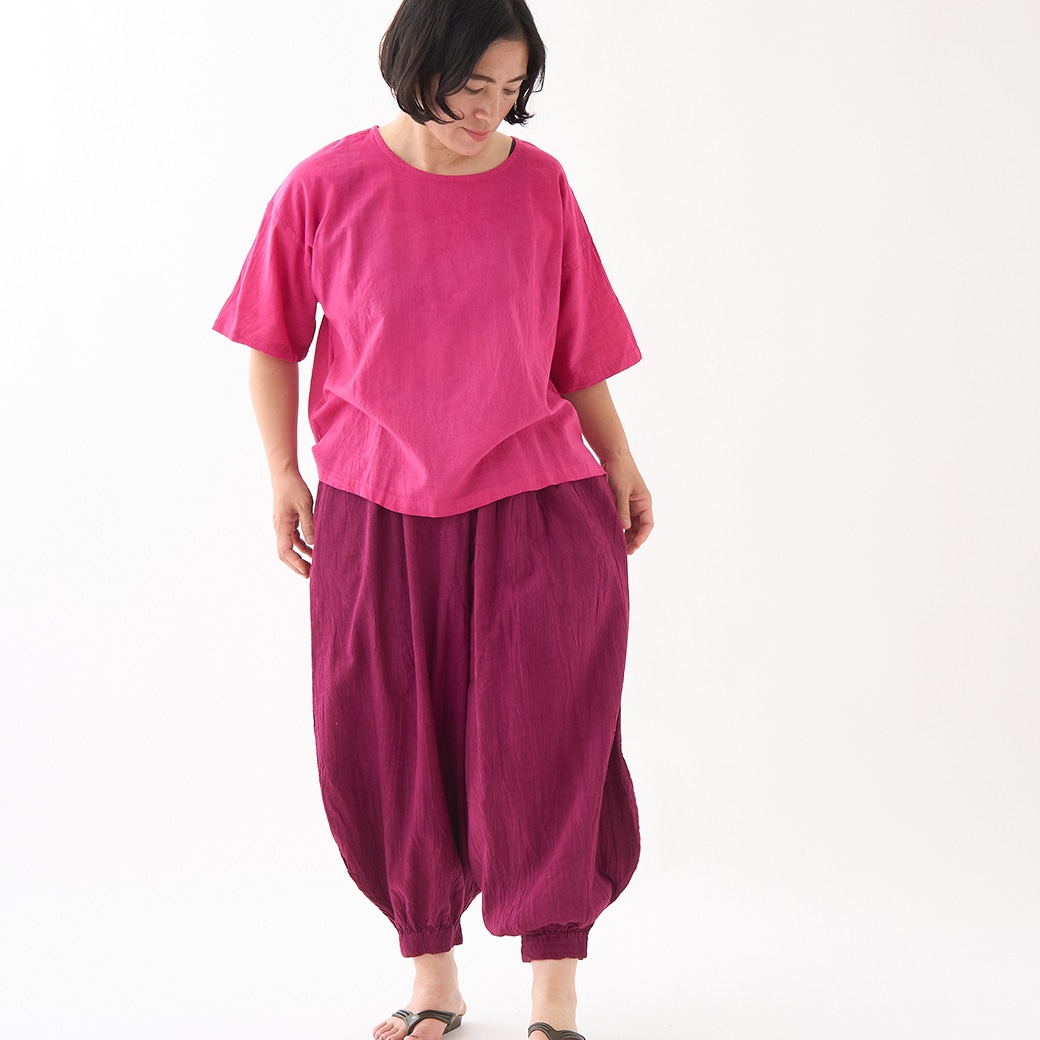 ヂェン先生の日常着 バルーンパンツ 未着用 生成M 綿麻 ヂェン先生の日常着｜バルーンパンツ グレー - ファッション