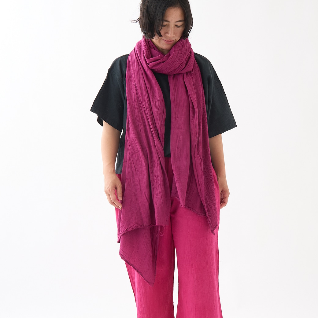 GAIAネットヂェン先生の日常着 ストール 太/ 赤紫(フリー 赤紫