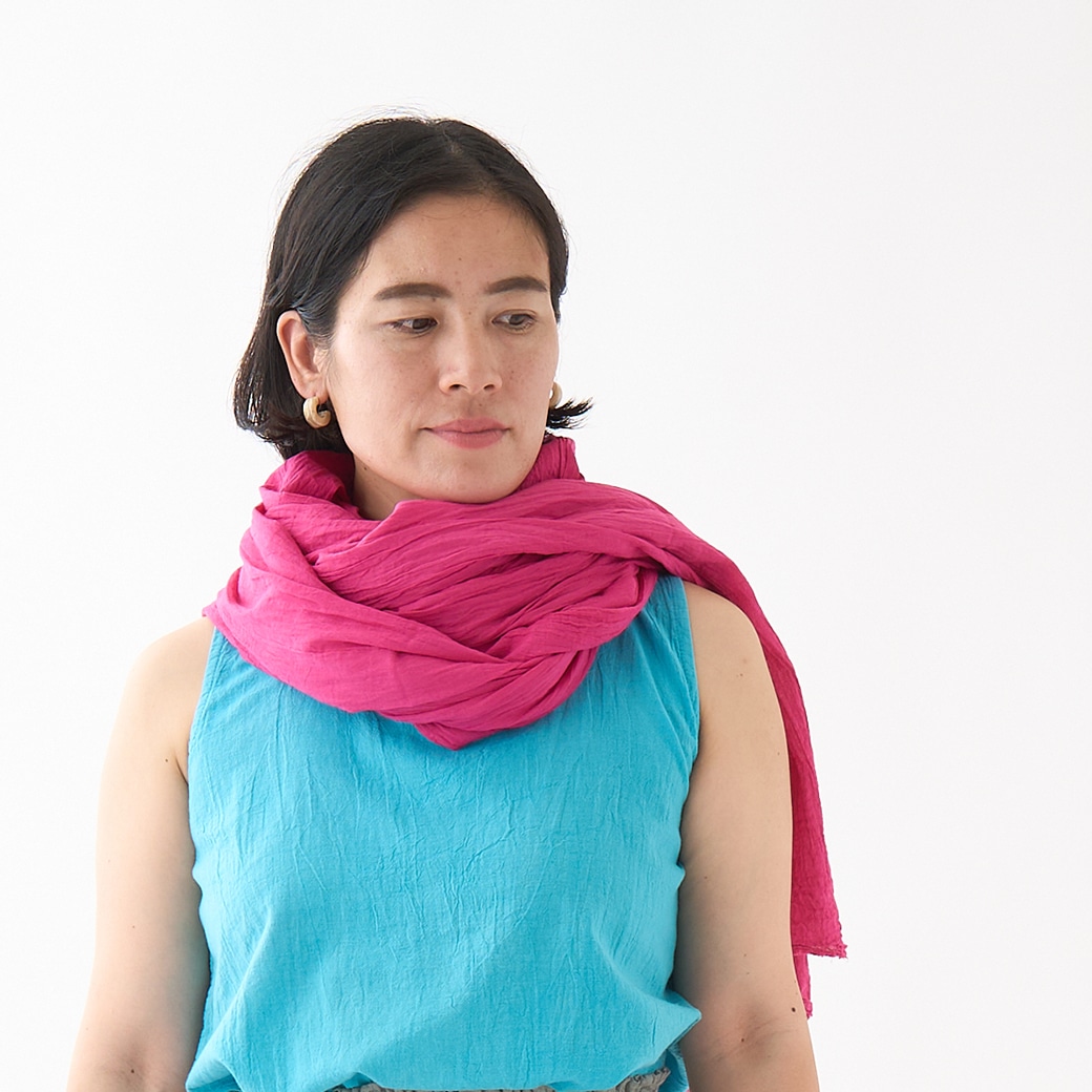 GAIAネットヂェン先生の日常着 ストール 太/ ショッキングピンク
