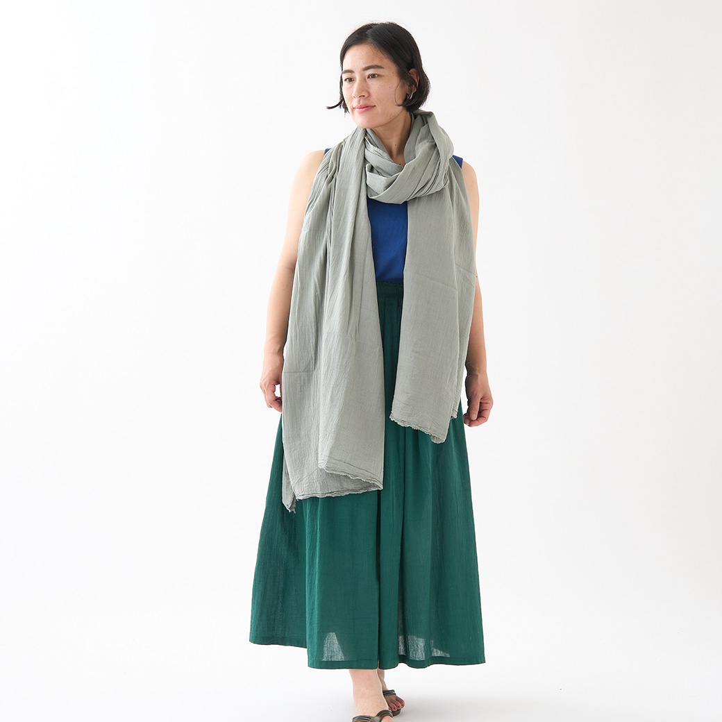 GAIAネットヂェン先生の日常着 ストール 太/ ライトグレー(フリー