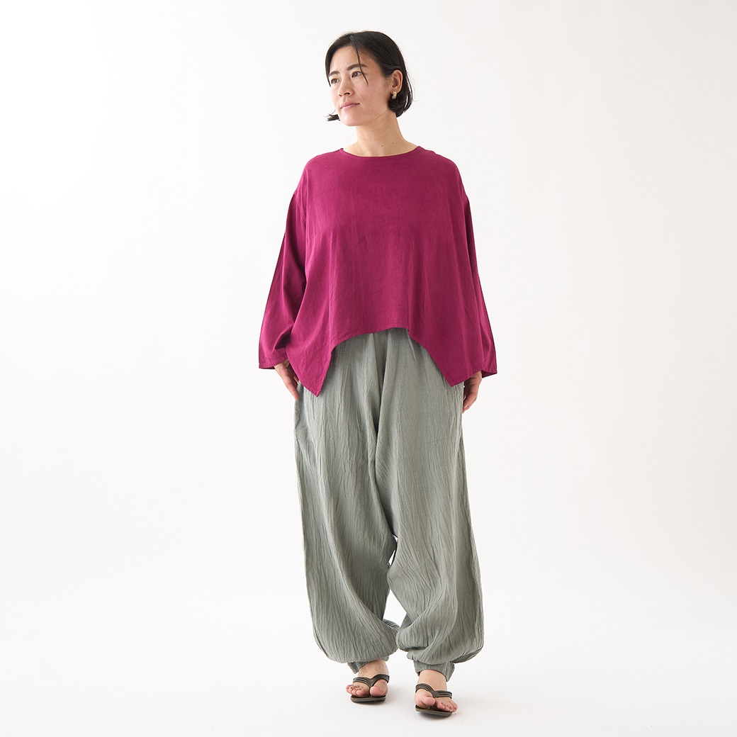 GAIAネットヂェン先生の日常着 太極拳パンツ 【薄地】 ライトグレー M