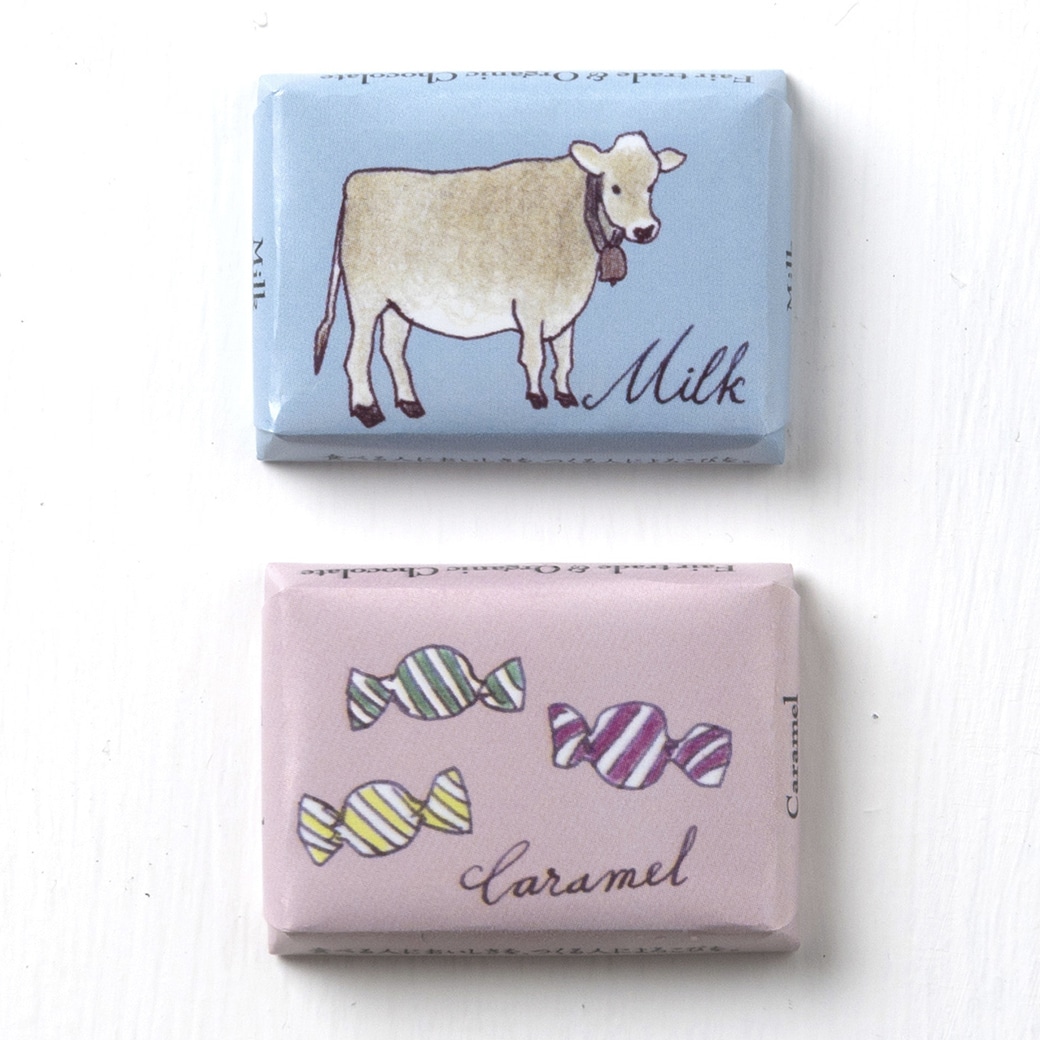 ちょこオーダーページ GAIAネット[※]PeopleTree オーガニック チョコレート イラスト缶ウシ