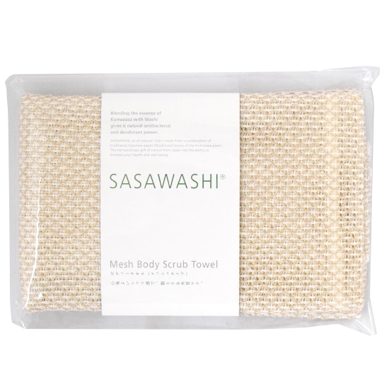 GAIAネットSASAWASHI ボディタオルメッシュ ベージュ /WTW-07: 浴用品