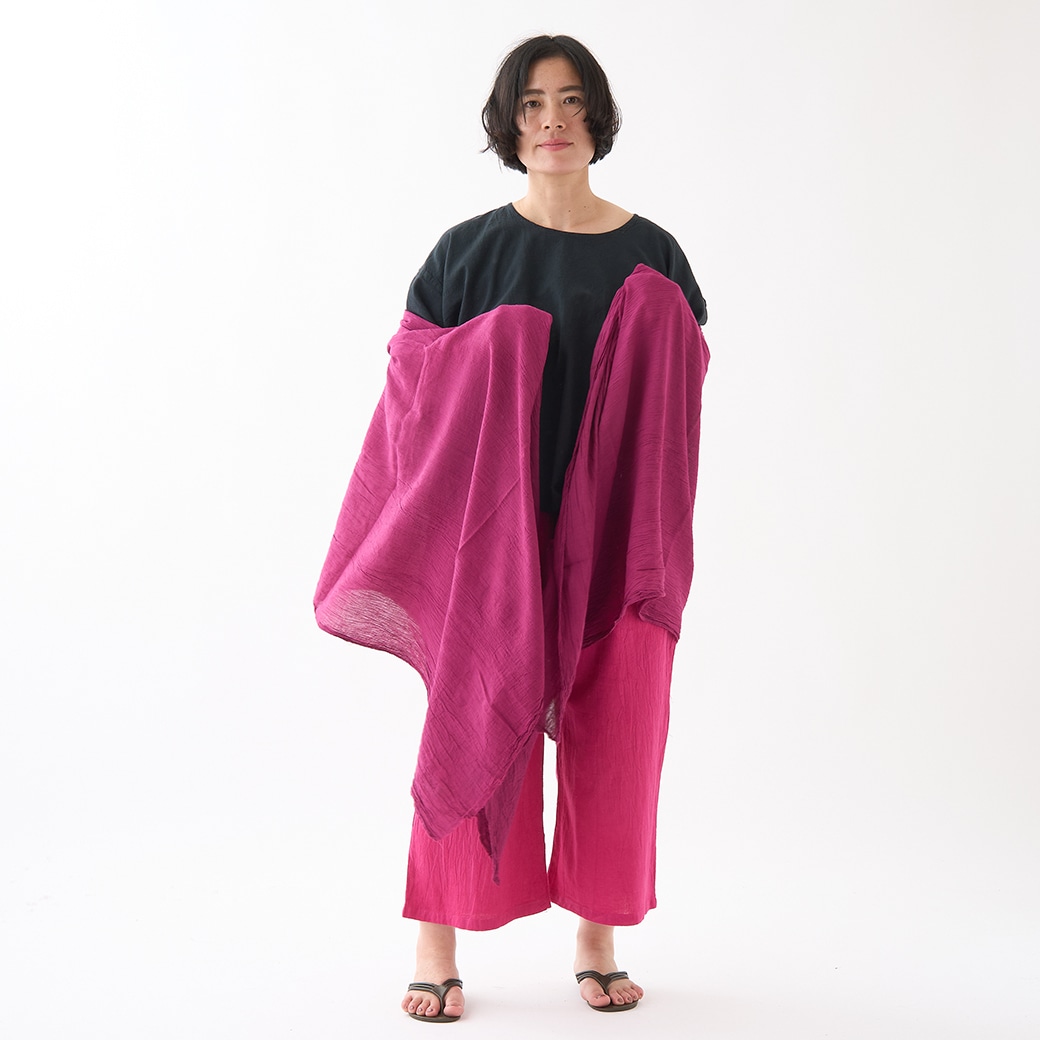 GAIAネットヂェン先生の日常着 ストール 太/ 赤紫(フリー 赤紫