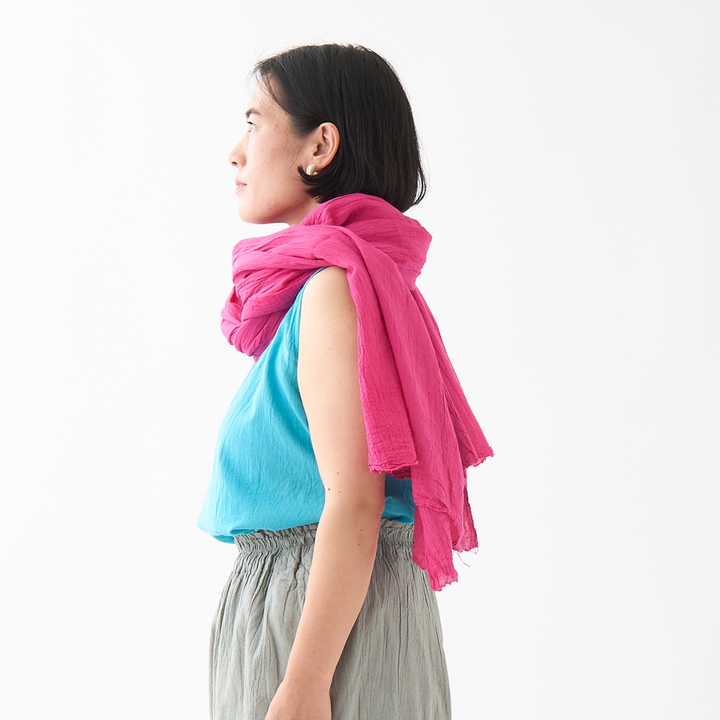 GAIAネットヂェン先生の日常着 ストール 太/ ショッキングピンク