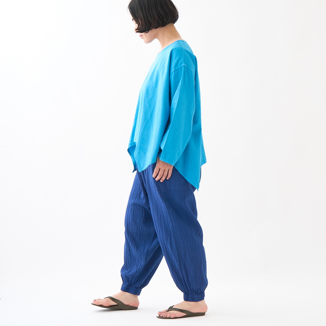 GAIAネットヂェン先生の日常着 太極拳パンツ 【薄地】 青 S(S 青