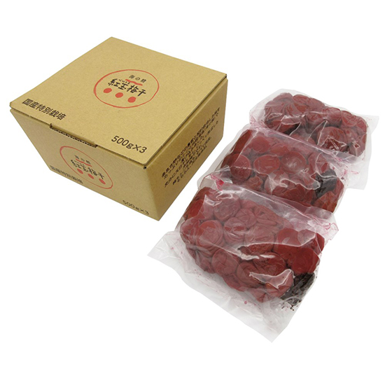 [※]オーサワ　海の精 特別栽培紅玉梅干　1.5kg(500g×3)