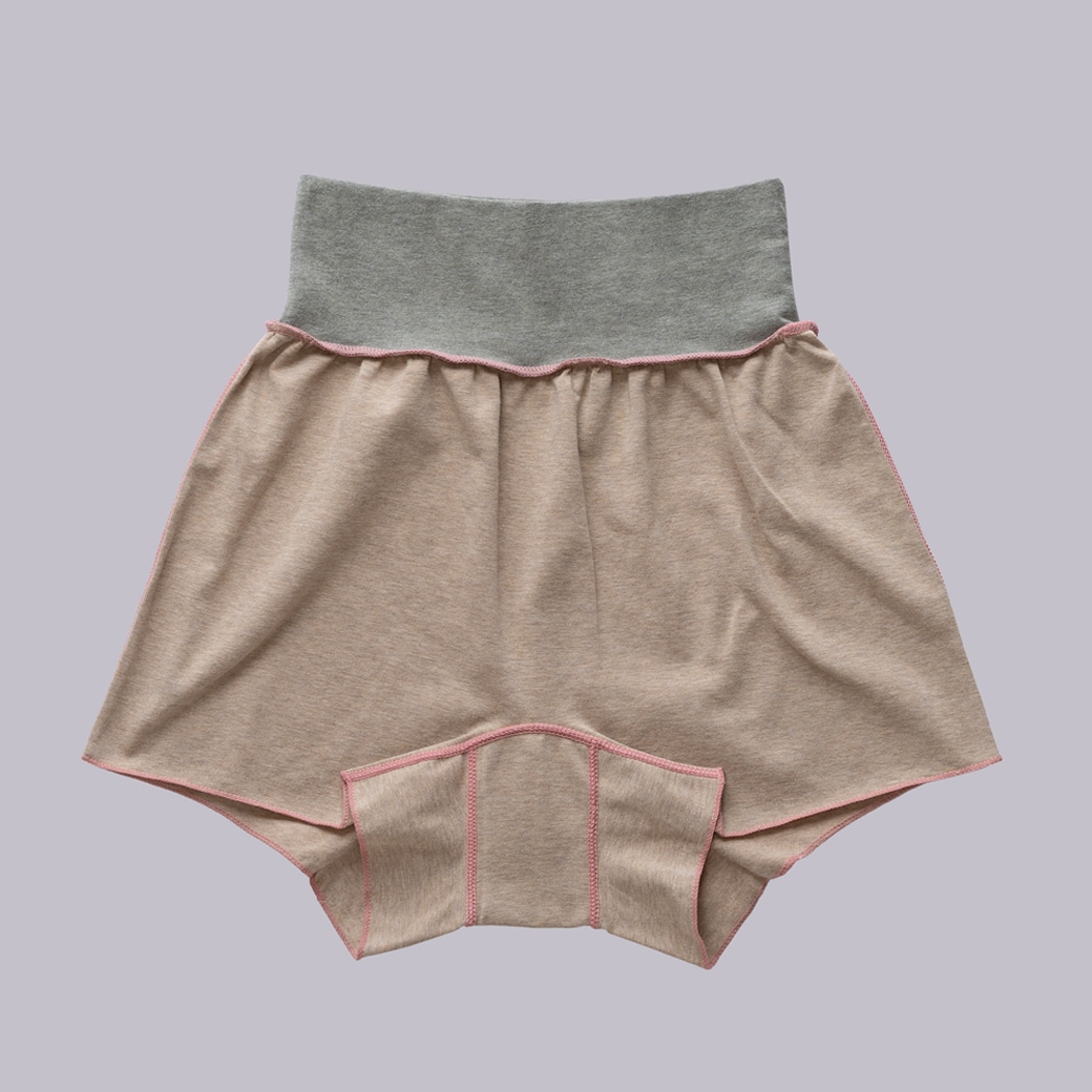 【取寄・火曜】JUBAN DO ONI (ジュバンドーニ) サニタリーモパンツ ブラウン×ピンク M