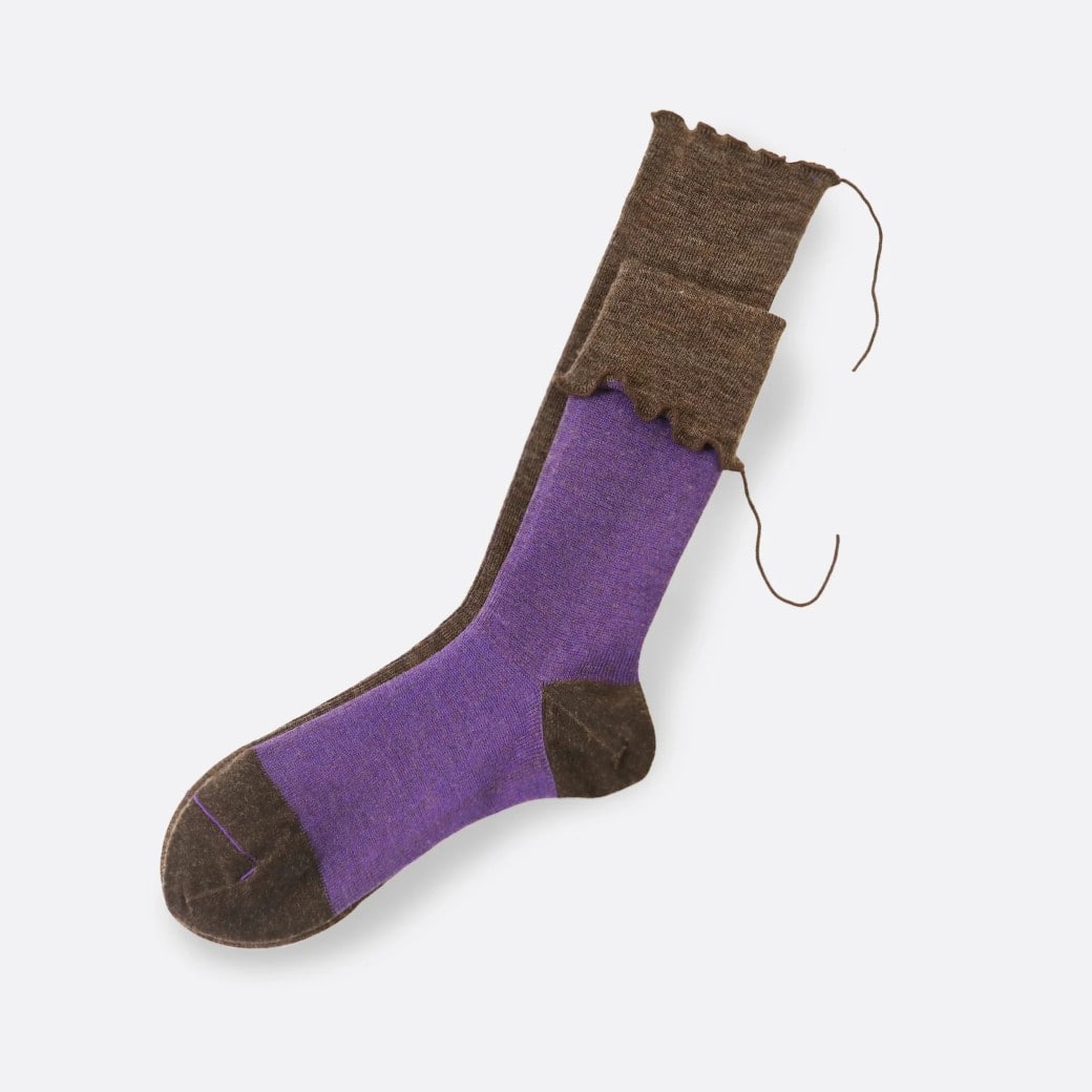 【取寄・火曜】 サリゲナク Too Medical ( wahable wool ) ソックス ビオラ 22-25cm