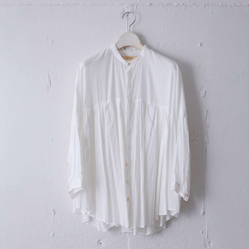 �y���E�Ηj�z suzuki takayuki tucked cape blouse �^�b�N �P�[�v �u���E�X off white �I�t�z���C�g