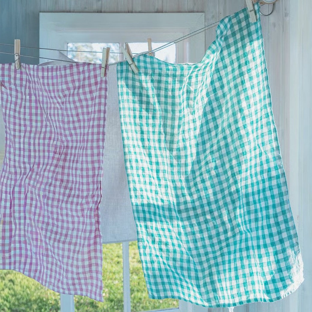 �y���E�Ηj�z fog linen work ���l�� �L�b�`���N���X �W���[�� �M���K���`�F�b�N �O���[��