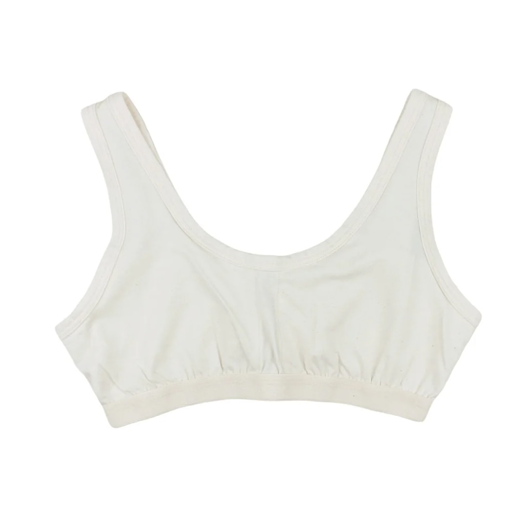 【取寄・火曜】MILFOIL オーガニックコットン ストレッチ スポーツブラ キナリ(無染色) 2(M)