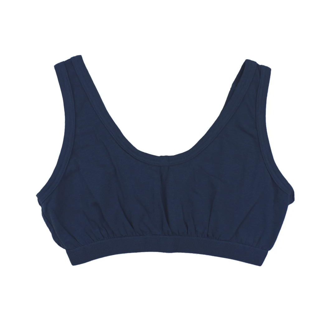 【取寄・火曜】MILFOIL オーガニックコットン ストレッチ スポーツブラ グレーネイビー 2(M)
