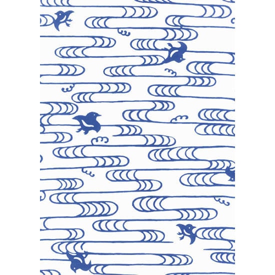 GAIAネット京佑 戸田屋商店 手ぬぐい 波に千鳥(千鳥文様): タオル/寝具