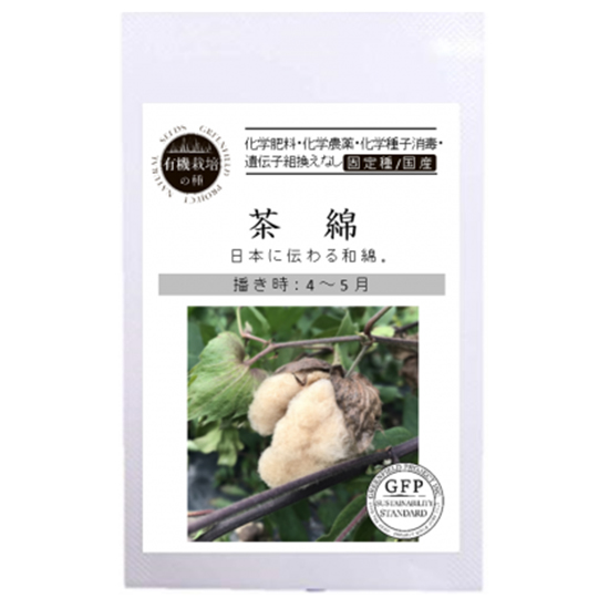 グリーンフィールドプロジェクト　有機栽培の種　茶綿   【春まき】【固定種】