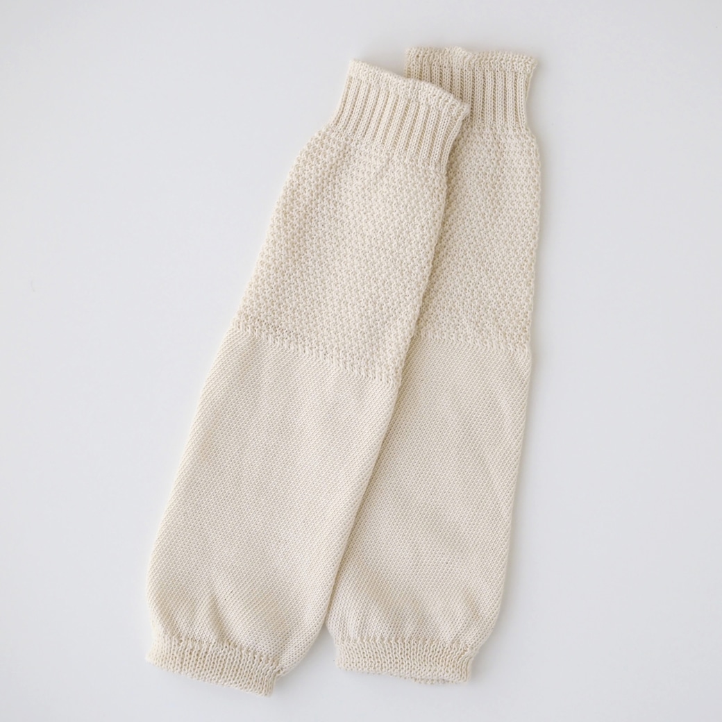 【取寄・火曜・常温】メイド・イン・アース アーム&レッグウォーマー/ きなり