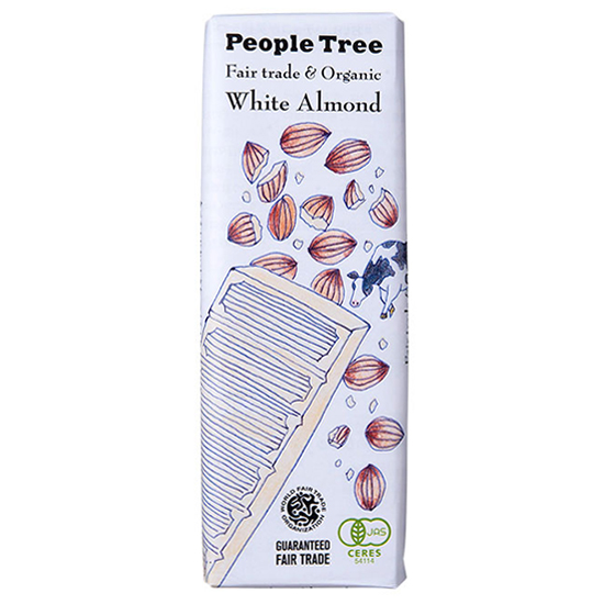 [※]【SALE】PeopleTree　オーガニック ホワイトアーモンド チョコレート 50g