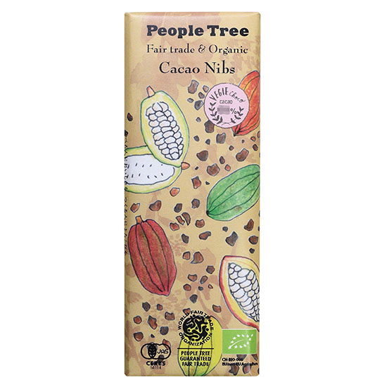 [※]ﾌｪｱﾄﾚｰﾄﾞｶﾝﾊﾟﾆｰ PeopleTree（ピープルツリー）チョコレート   オーガニック ビター　カカオニブ 50g
