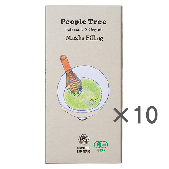 [※]【ケース単位10%OFF】ﾌｪｱﾄﾚｰﾄﾞｶﾝﾊﾟﾆｰ PeopleTree（ピープルツリー）チョコレート 抹茶フィリング 100g【ご注文9個単位】