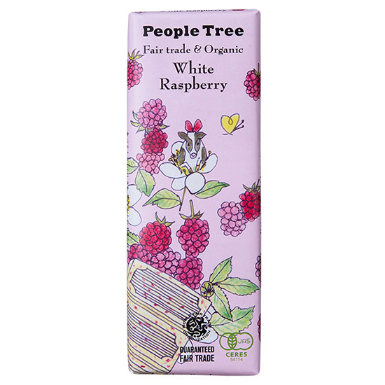 [※]ﾌｪｱﾄﾚｰﾄﾞｶﾝﾊﾟﾆｰ PeopleTree（ピープルツリー）チョコレート ホワイトラズベリー 50g