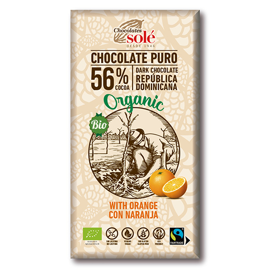[※]ミトク チョコレートソール ダークチョコレート56％(オレンジ)100g