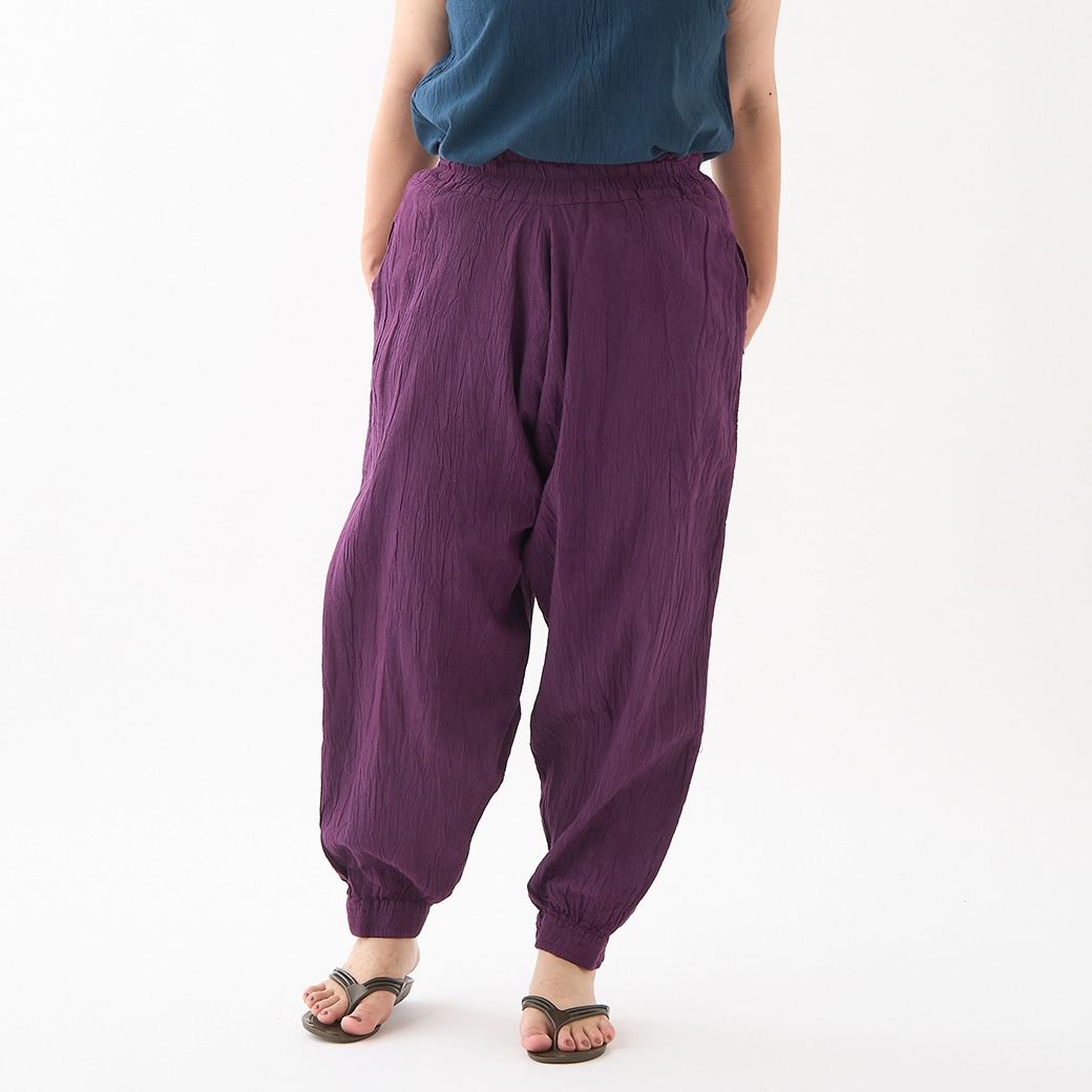 ヂェン先生の日常着 太極拳パンツ 【薄地】 赤紫 M